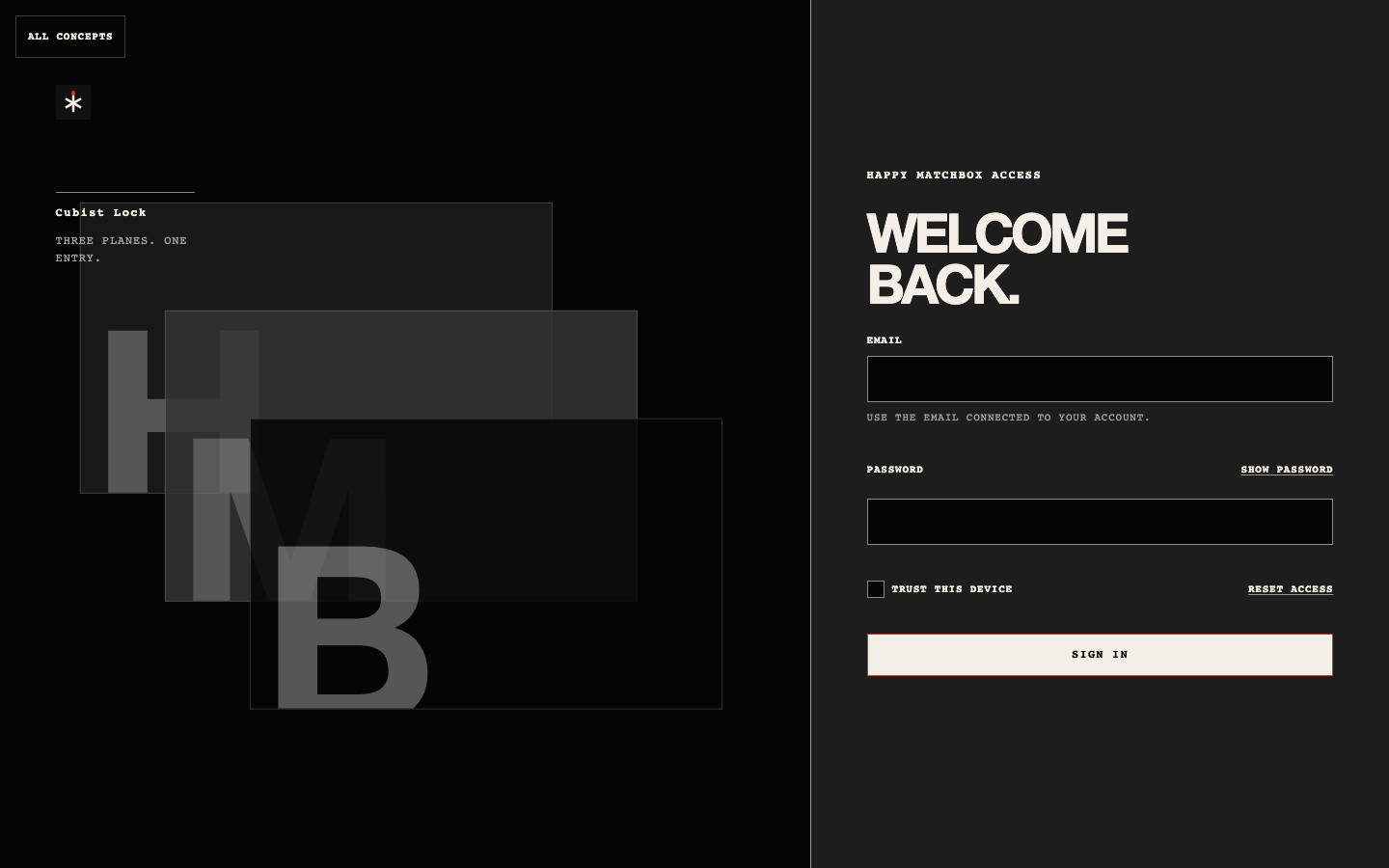 Cubist Lock initial desktop preview